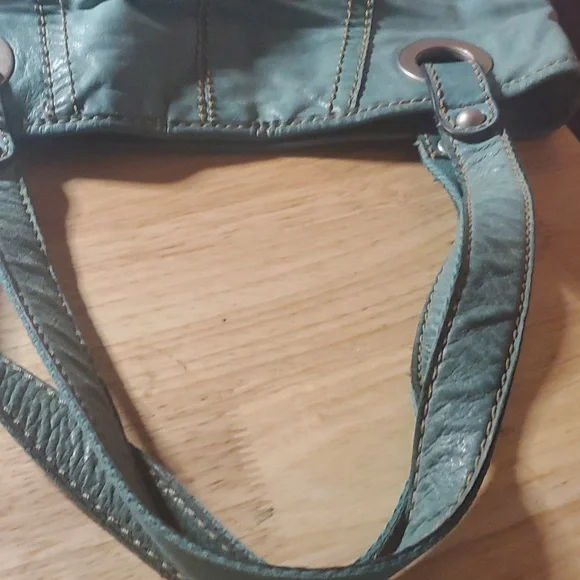 Fossil turquoise leather tote - Picture 3 of 6